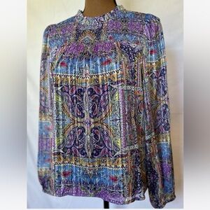 NWOT Skies Are Blue Multicolor Boho Top